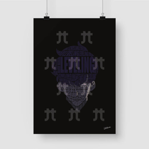 Sung Jin Woo - Solo Leveling - Poster Typographique