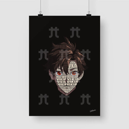 Vikir Van Baskerville - Revenge of the Sword's Clan Hound - Poster Typographique